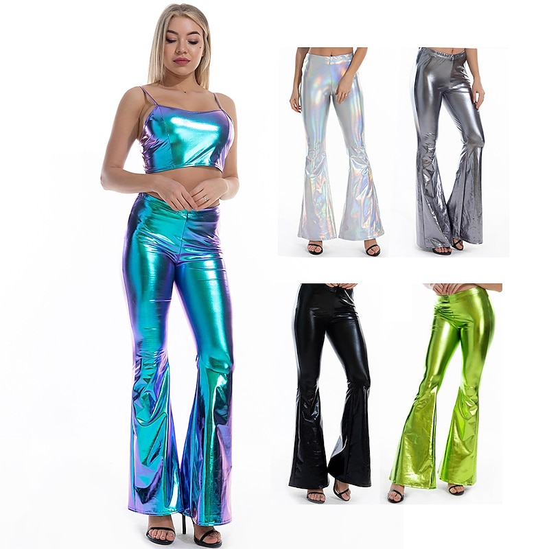 1980s Hip Hop Pants Masquerade Loose Pants Spicy Girls Solid Color Women's Carnival Costume Carnival Masquerade Bachelorette Party Pride Parade Pride Month Pants