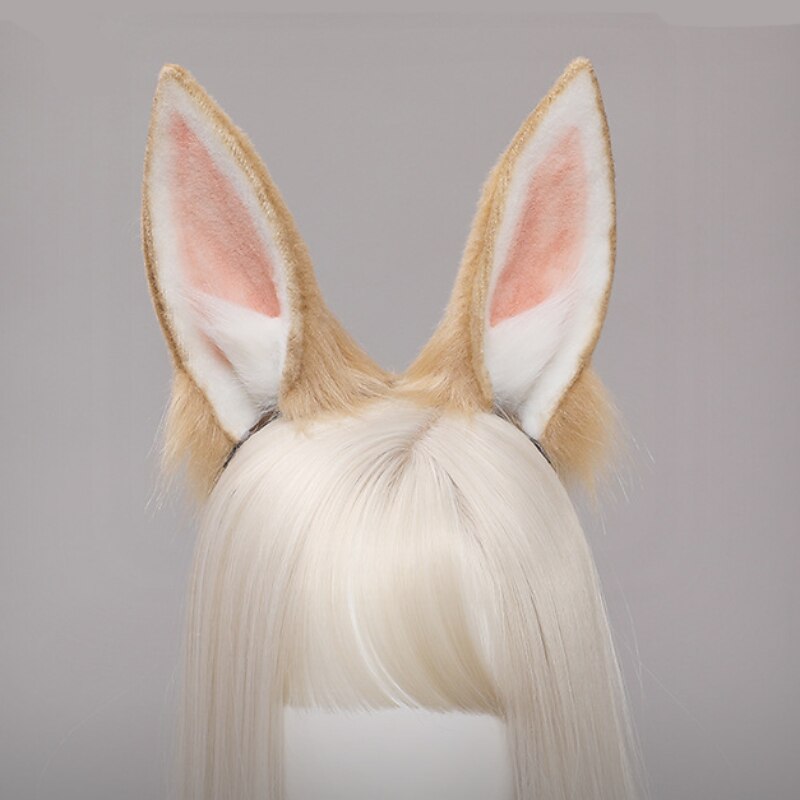Bunny Ears Lolita Cosplay Cute Rabbit Ears Hair Clips Easter Party Hair Accessory Headband for Women Girls Carnival