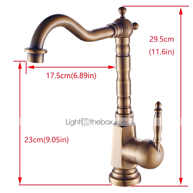 Bathroom Sink Faucet Copper/Centerset Basin Faucet Single Handle One Hole Bath Taps Contain with Cold and Hot Water2