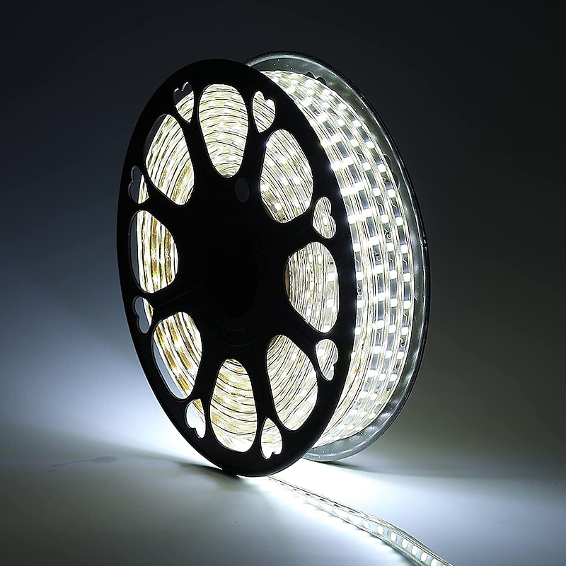 LED Strip Light Plug in Outdoor Waterproof IP67 AC220V 4040 LED Strip Light Diode Tape Holiday Decorative Light LED String with 60led / m with EU Plug4