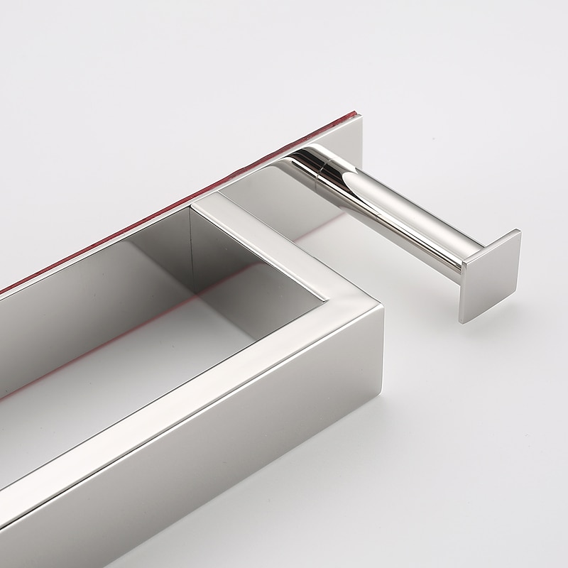 Self Adhesive Towel Rack Multi-Function 40cm Towel Bar Bathroom Rack 304 Stainless Steel(Black/Chrome/Brushed Nickel)3