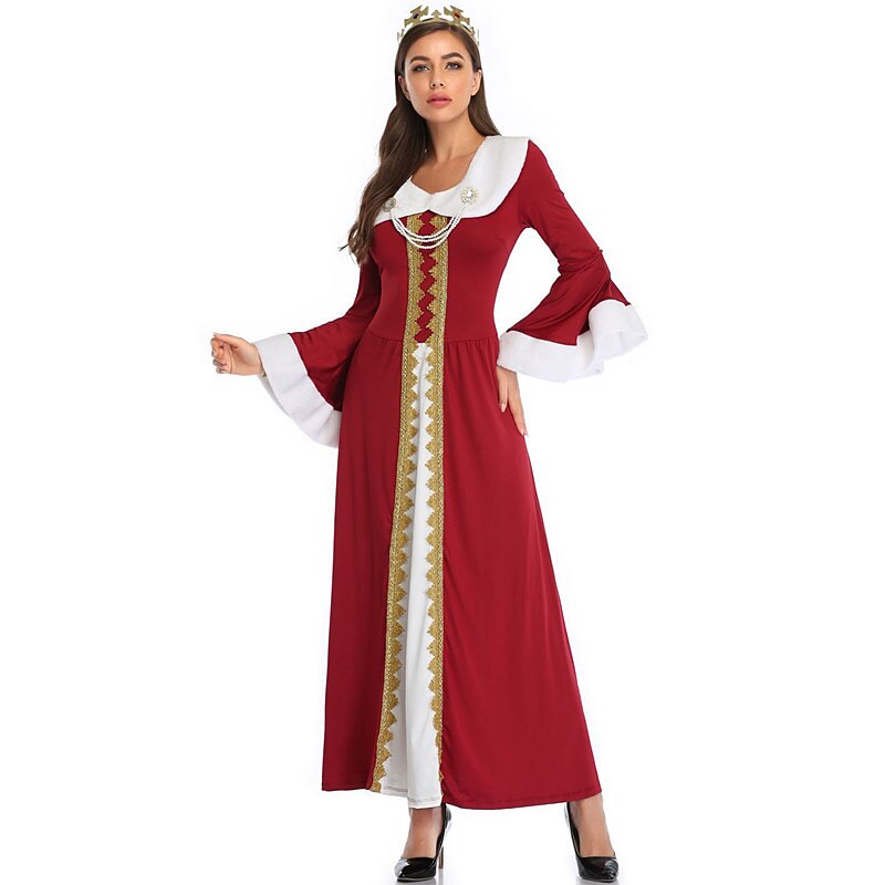 Queen Halloween Cosplay Costume Outfits Couples' Costumes Cosplay Carnival Costume Cosplay Costume Party Adults' Women's Halloween Carnival Easy Halloween Costumes Dress Up2