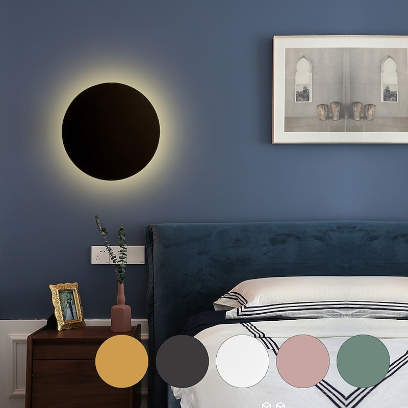 Lightinthebox 1-Light 20/30cm LED Wall Lamps Circular Design Wall Sconces Mini Simple / Modern / Contemporary Style  Living Room / Bedroom / Dining Room Metal Wall Light 110-120V/ 220-240V 18W