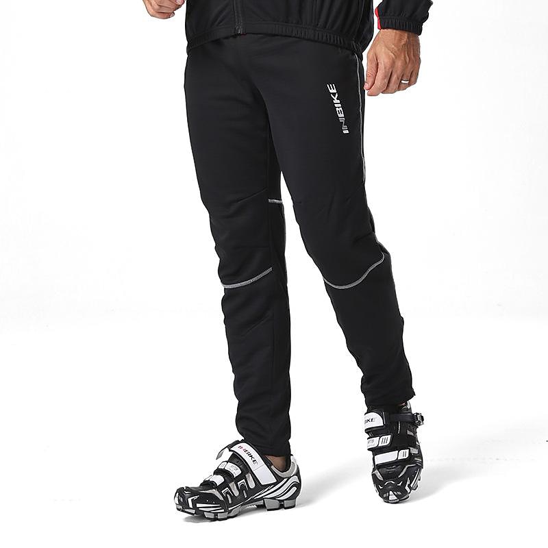 INBIKE Men's Stripes Cycling Pants Bike Pants / Trousers Bottoms Form Fit Mountain Bike MTB Road Bike Cycling Sports Thermal Warm Waterproof Rain Waterproof Front Zipper Black Clothing Apparel Bike2