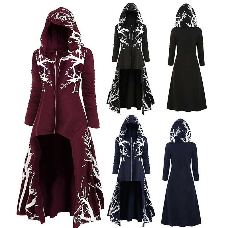 Retro Vintage Punk & Gothic Medieval Coat Masquerade Plague Doctor Fancy Dress Women's Carnival Masquerade Party / Evening Adults' Coat