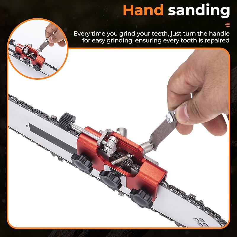 Chain-saw Chain Sharpening Fixture - Easy-to-Use Stainless Steel Jig for Precision Grinding - Quick and Accurate Sharpener Tool for Chain Maintenance4