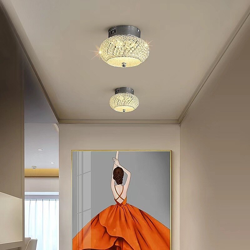 18cm Unique Design Ceiling Lights Stainless Steel Electroplated Modern 220-240V