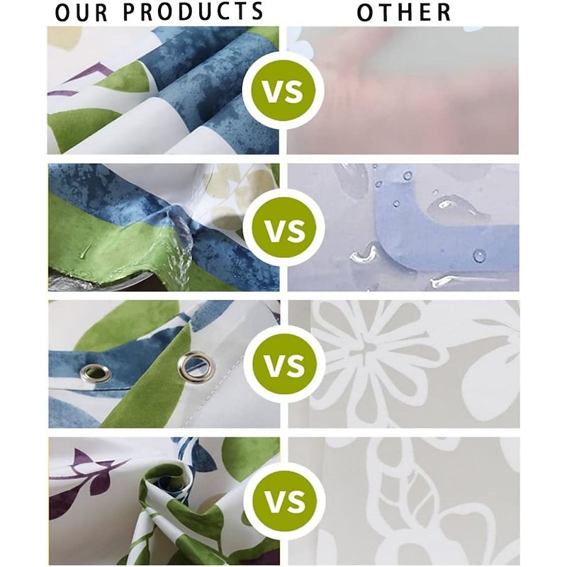 Waterproof Fabric Shower Curtain with Hooks 180cm*180cm(70"*70") Bathroom Decoration Modern Geometric Abstract4