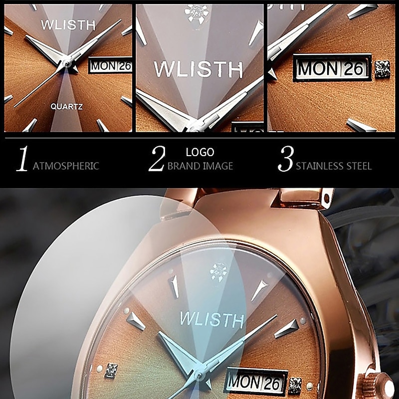 Wrist Watch Women Quartz Watch for Women Analog - Digital Quartz Stylish Luxury Waterproof Lady Small Dial Clock Calendar Noctilucent Quartz4