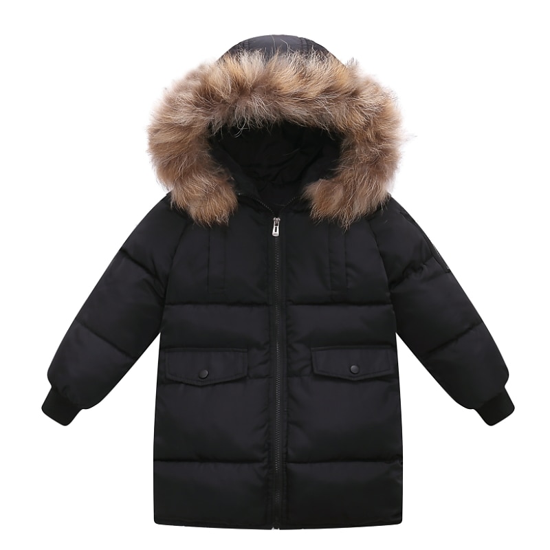 Toddler Boys Down Coat Outerwear Solid Color Long Sleeve Zipper Coat Adorable Daily Black Army Green Winter Fall 3-7 Years2
