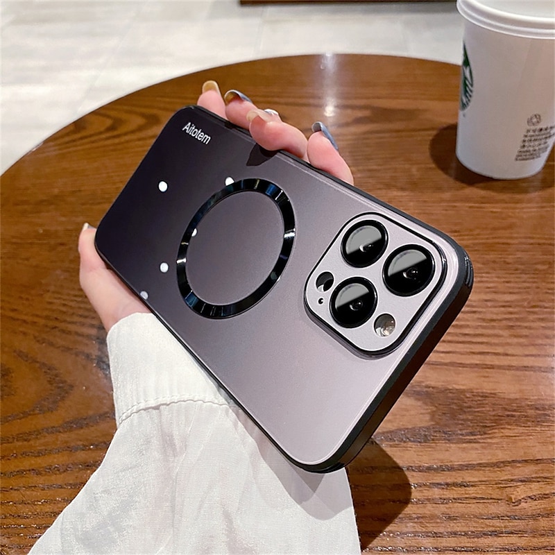 Phone Case For iPhone 17 Pro Max 17 Air 16 15 14 Pro Max Plus 13 12 Pro Max With Magsafe with Screen Protector Support Wireless Charging Color Gradient Tempered Glass