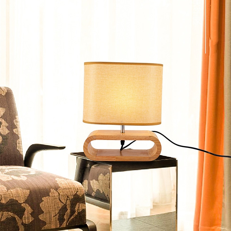 Bedroom Bedside Table Lamp Indoor Nordic Wooden Study Table Lamp3