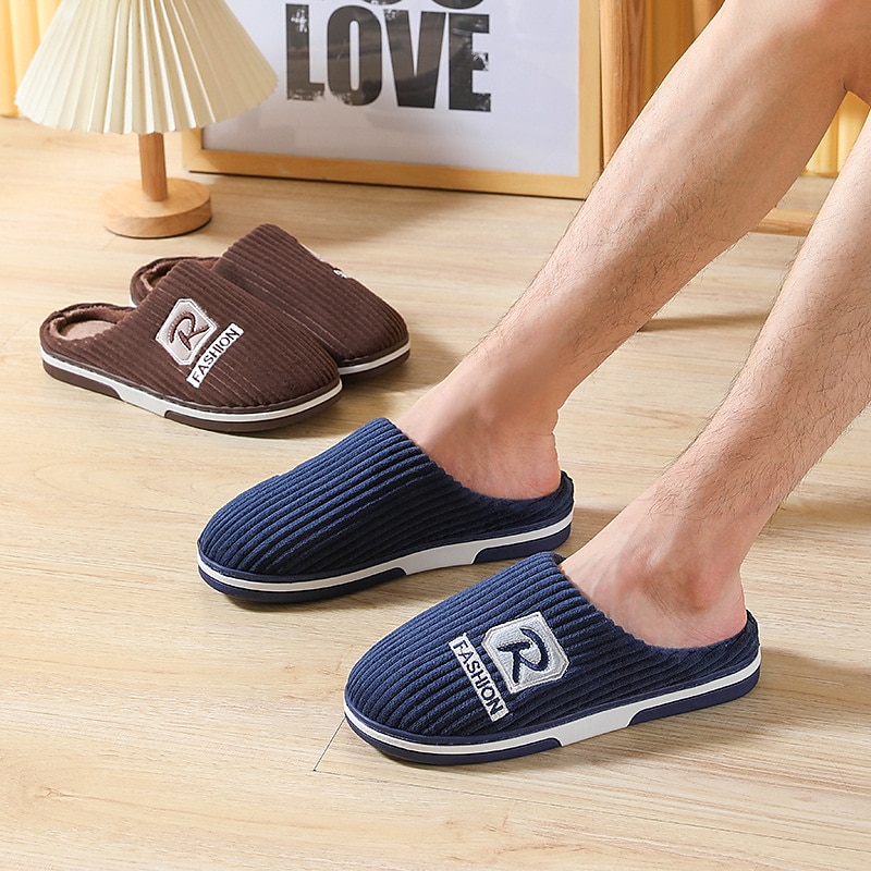Men's Cozy Indoor Slippers with Soft Plush Lining – Warm Slip-On House Shoes for Winter Comfort3