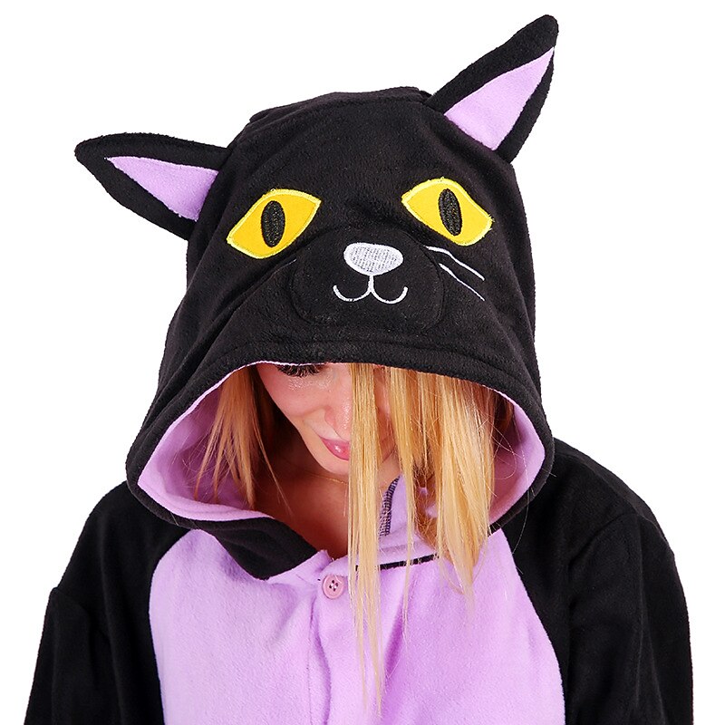 Adults' Character Nightwear Onesie Costume Carnival Costume Unicorn Cat Onesie Pajamas Kigurumi Pajamas For Men and Women Carnival Cartoon2