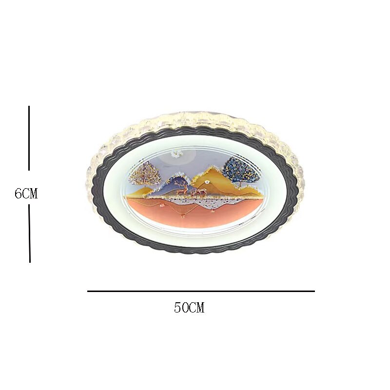 50cm Circle / Round Design Ceiling Lights Metal Painted Finishes Modern 220-240V2