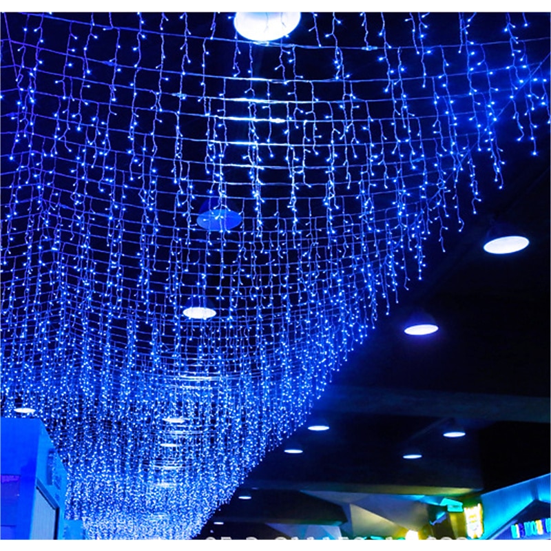 Icicle Dripping Curtain String Fairy Lights 4M - 120 LED Christmas Outdoor Window Decorations for Fairy Xmas Garden & Party Decor4