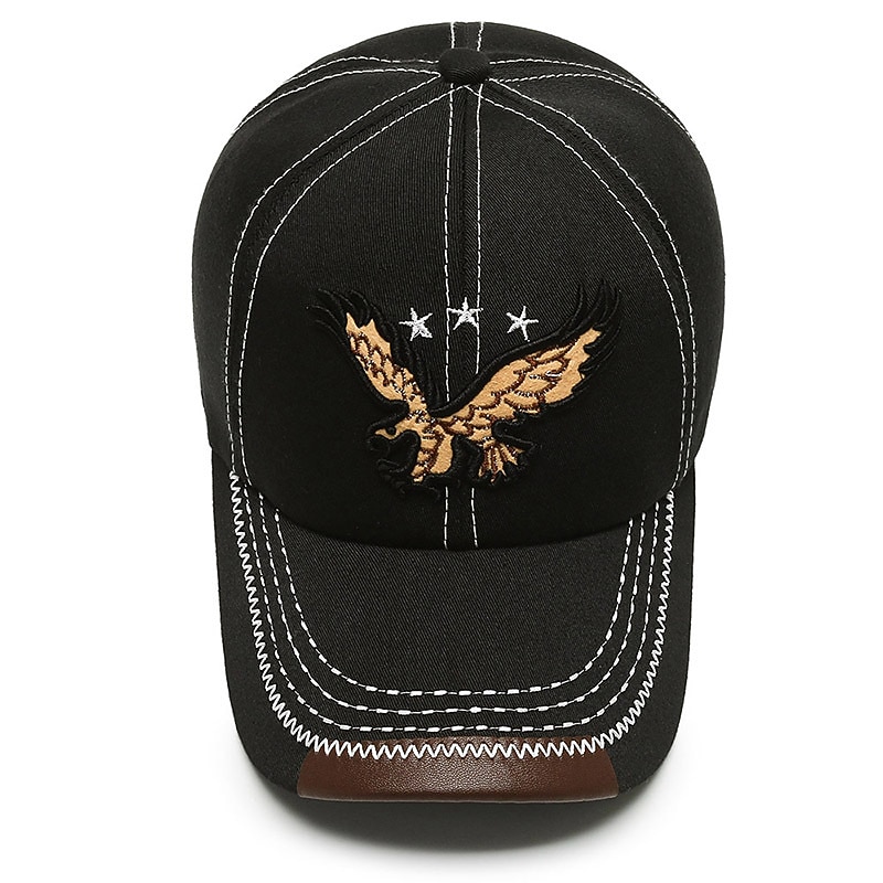Men's Baseball Cap Black Navy Blue Polyester Embroidery Adjustable Fashion Classic & Timeless Chic & Modern Outdoor Daily Animal Portable Breathable2