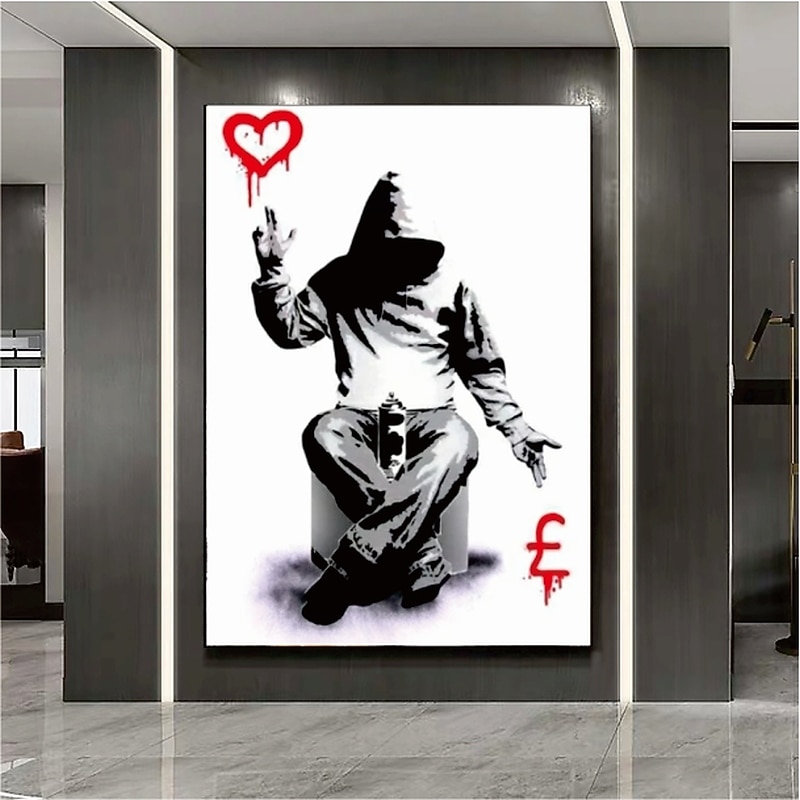 Handmade Hand Painted Oil Painting Wall Street Art Modern Abstract Bansky Painting Home Decoration Decor Rolled Canvas No Frame Unstretched3