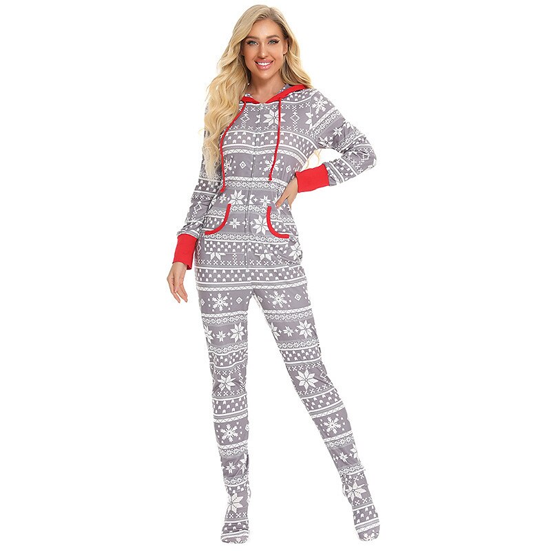 Reindeer Family Christmas Pajamas Kigurumi Pajamas Christmas Pajamas Women's Christmas Family Matching Outfits Adults Christmas Carnival Masquerade Christmas Eve Christmas Party Onesie4