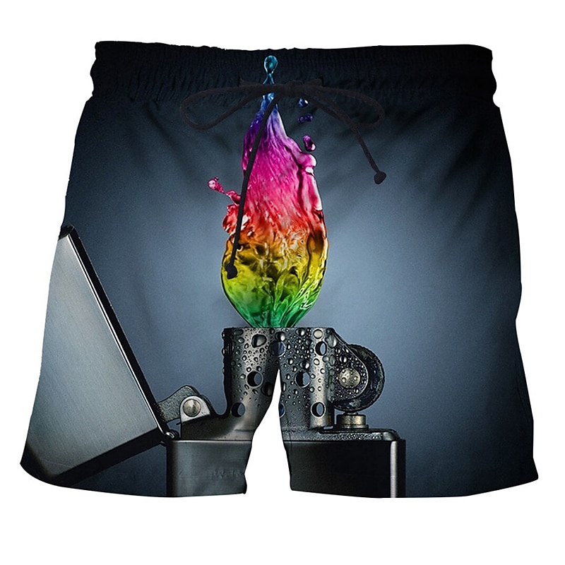 Men's Graphic Skull Print Swim Trunks Swim Shorts Board Shorts Mid Waist Streetwear Hawaiian Designer Casual Daily Holiday Drawstring with Mesh lining Elastic Waist Designer Clothing Apparel2