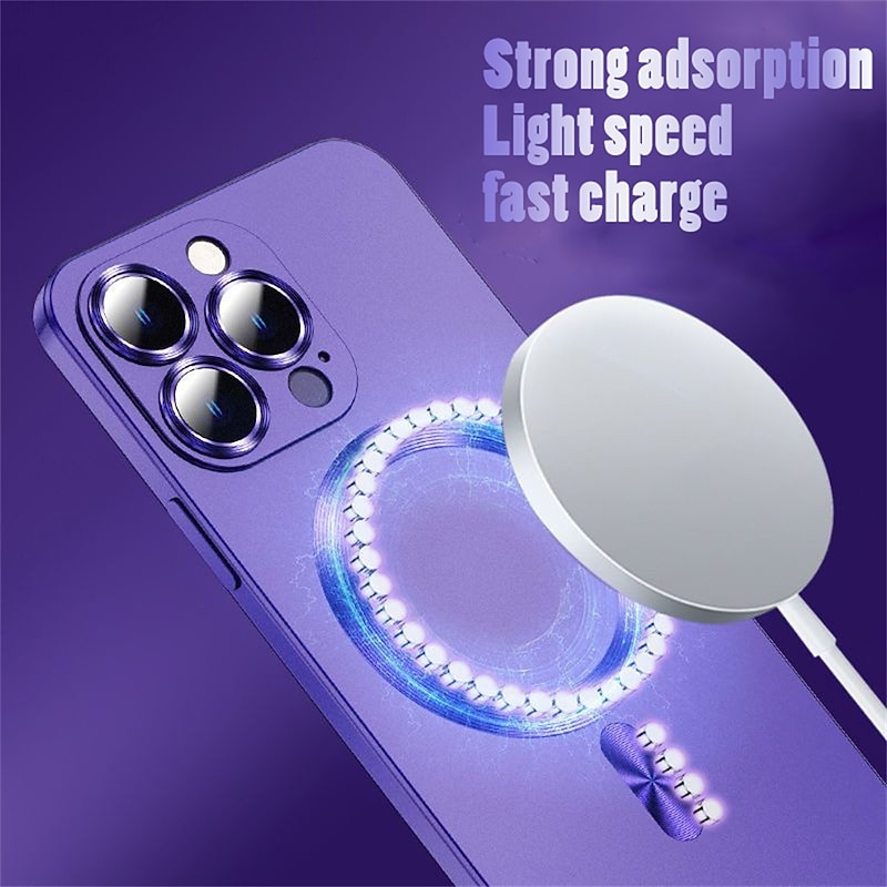 Phone Case For iPhone 17 Pro Max 17 Air 16 15 14 Pro Max Plus 13 12 11 Pro Max With Magsafe Camera Lens Protector Support Wireless Charging Matte Frosted Solid Color TPU4