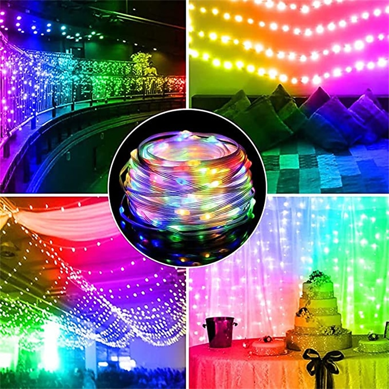 Christmas Tree RGBIC LED String Lights - APP Control Color Changing Fairy Lights for Christmas Window Decoration, Wedding, Bedroom, Patio & Garden Decoration4