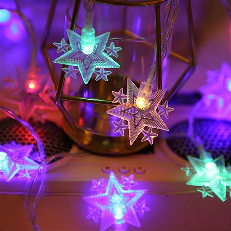 Star Fairy String Lights Christmas Holiday Lights 10M 80LEDs with 13key Remote Control Creative Party Holiday Optional Remote Controller Battery Box or Remote Controller USB 1set4