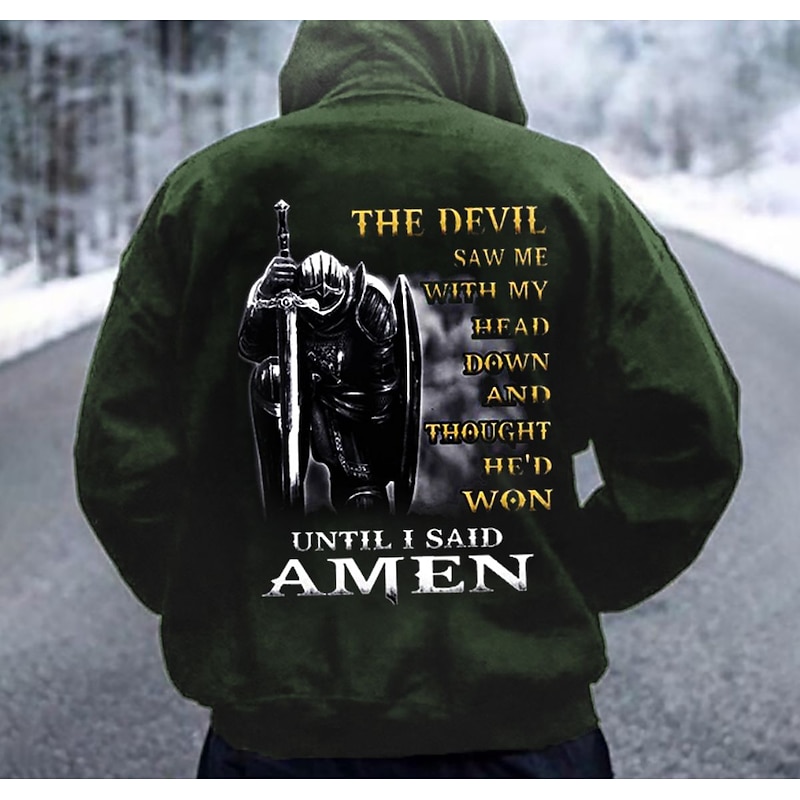 Men's Knights Templar Graphic Prints Hoodie Hoodies Sweatshirt Streetwear Designer Long Sleeve Hooded Daily Sports Black Yellow Print Spring &  Fall Designer4