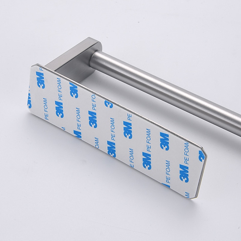 Self-adhesive Towel Holder,Toilet Paper Holder Wall Mounted,Stainless Steel Toilet Paper Roll Holder, Tissue Roll(Black/Chrome)3