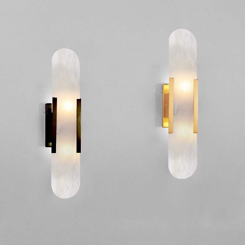 LED Wall Light Marble Oval Sconce Modern Warm light Lighting Fixture Modern Indoor Wall Lamps Bedroom Dining Room Copper 110-240V4