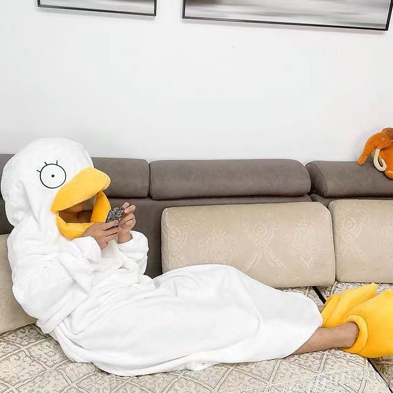 Adults' Animal Nightwear Wearable Blanket Hoodie Duck Onesie Pajamas Kigurumi Pajamas Funny Costume For Men and Women Christmas Carnival Masquerade Cartoon2