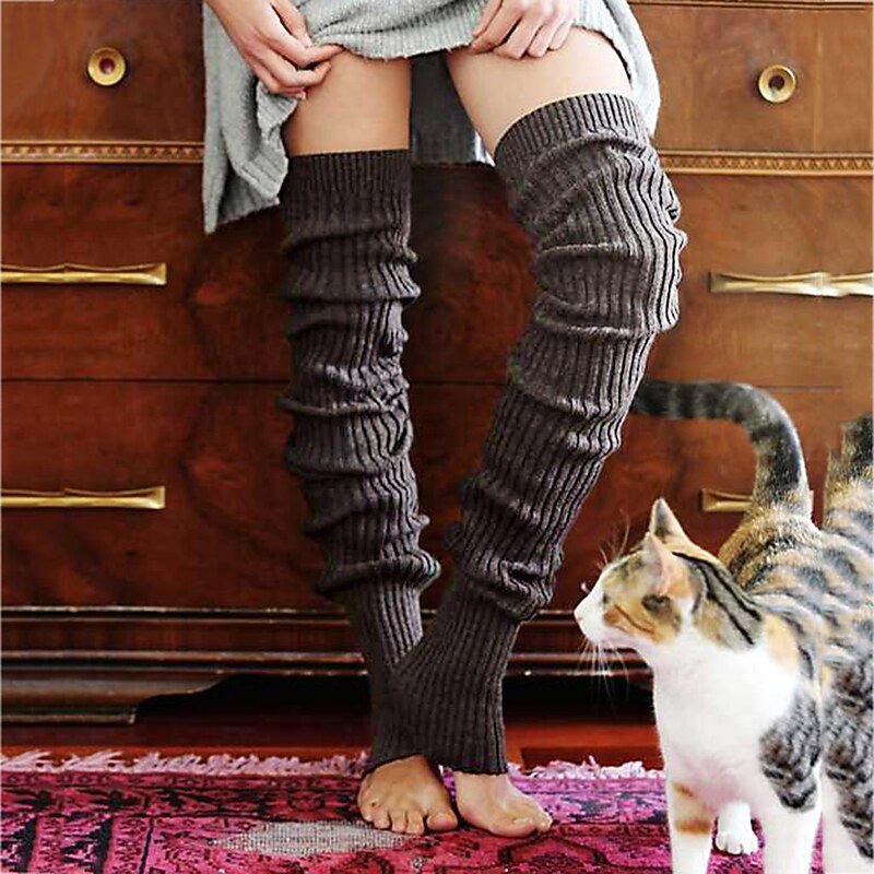 Women's Stockings Leg Warmers Boot Cuffs Party Gift Daily Retro Knit Cotton Casual Casual / Daily 1 Pair2