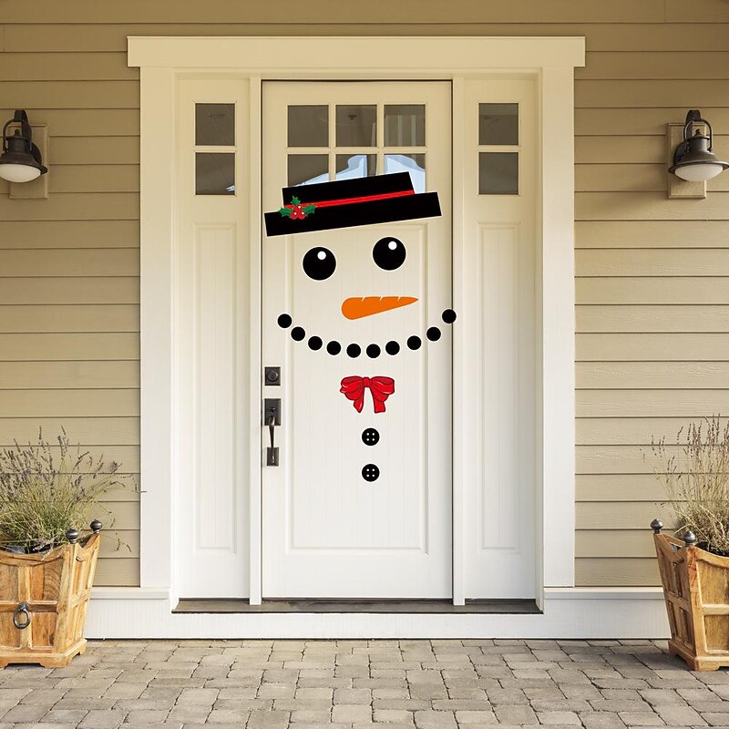 Christmas Snowman Outdoor Decorations Garage Door Christmas Decorations for Home Xmas Holiday 2024 Xmas Snowman Ornaments3
