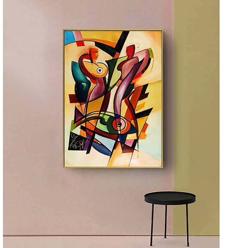 Handmade Oil Painting Canvas Wall Art Decoration Kandinsky Style Postmodern Abstract for Home Decor Rolled Frameless Unstretched Painting