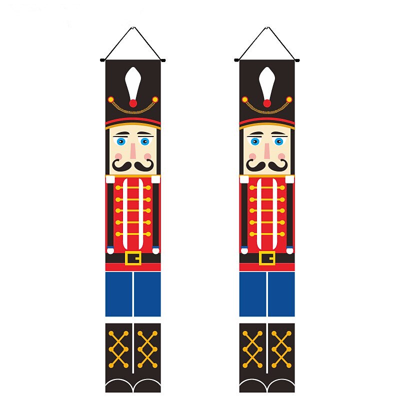 Christmas Couplet Nutcracker Knight'S Door Curtain Christmas Supplies Soldier King Decoration Couplet Christmas Couplet3