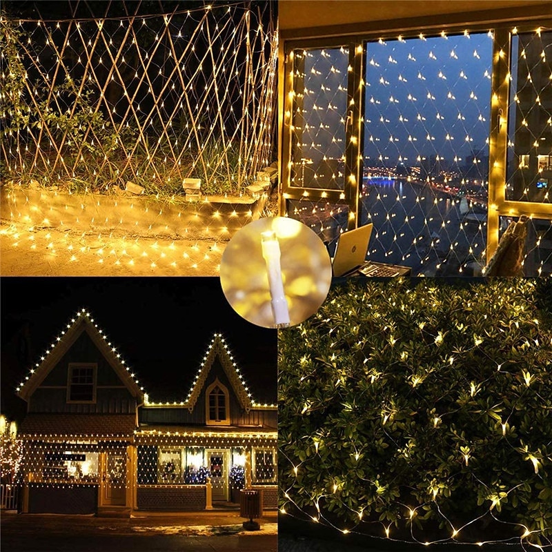 Multifunctional Led Net Mesh String Light 8x10M 2600Leds Outdoor Fairy String Light for Garden Christmas Wedding Party Window Curtain Garland Decoration Xmas Lighting AC85-265V EU US AU UK Plug2