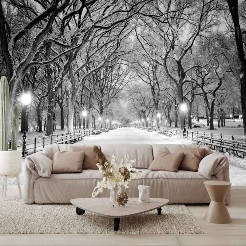 Cool Wallpapers Nature Wallpaper Wall Mural Black and White Peel And Stick Removable PVC/Vinyl Material Self Adhesive/Adhesive Required Wall Decor Wall Mural for Living Room Bedroom4