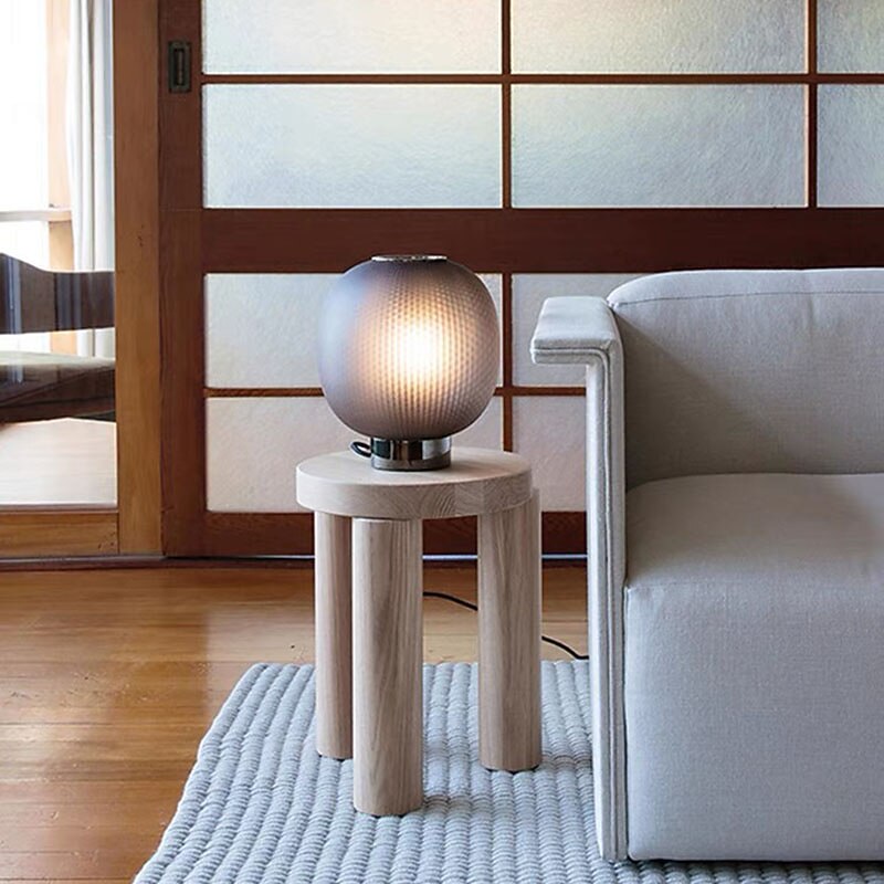 The Bloom Table lamps Mini Glass Black White Desk Lamp