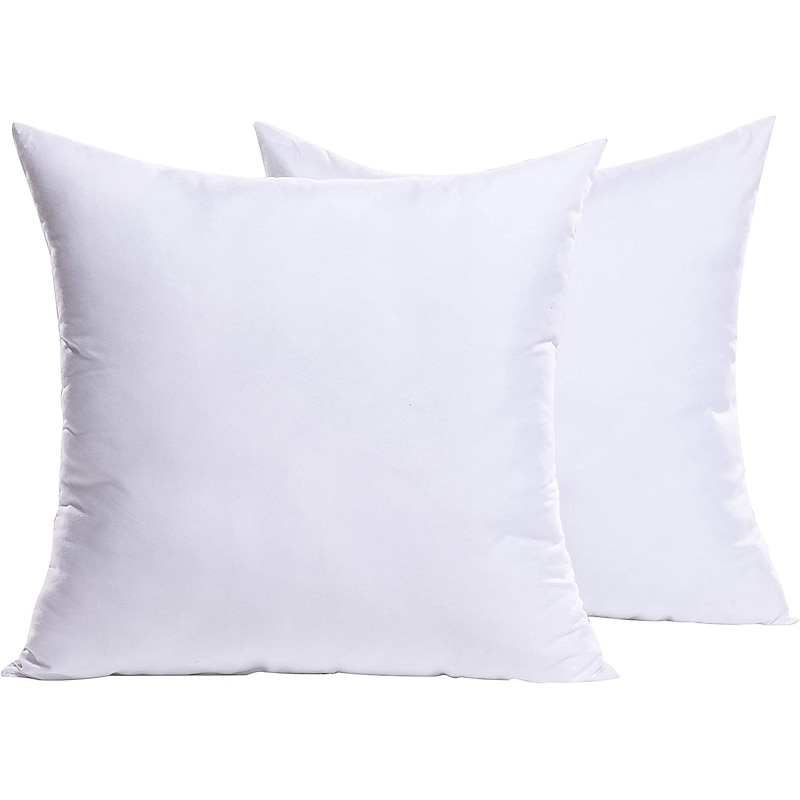 2pcs Pillow Inserts Premium Pillow Stuffer Sham White Decorative for Decorative Cushion Bed Couch Fits for 40x40cm Pillow Cover