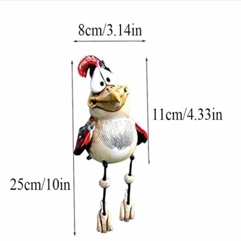 Funny Chicken Decor Statues Garden Farm Yard Resin Craft Chicken Rooster Sculpture Patio Lawn Garden Decor Accessories Outdoor Landscape Sculptures2