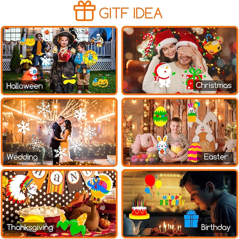 Christmas Projector Waterproof Remote Control 16 Patterns High-definition Projection Effects Indoor and Outdoor Festival Garden Decorative Lights Low Voltage Safety2