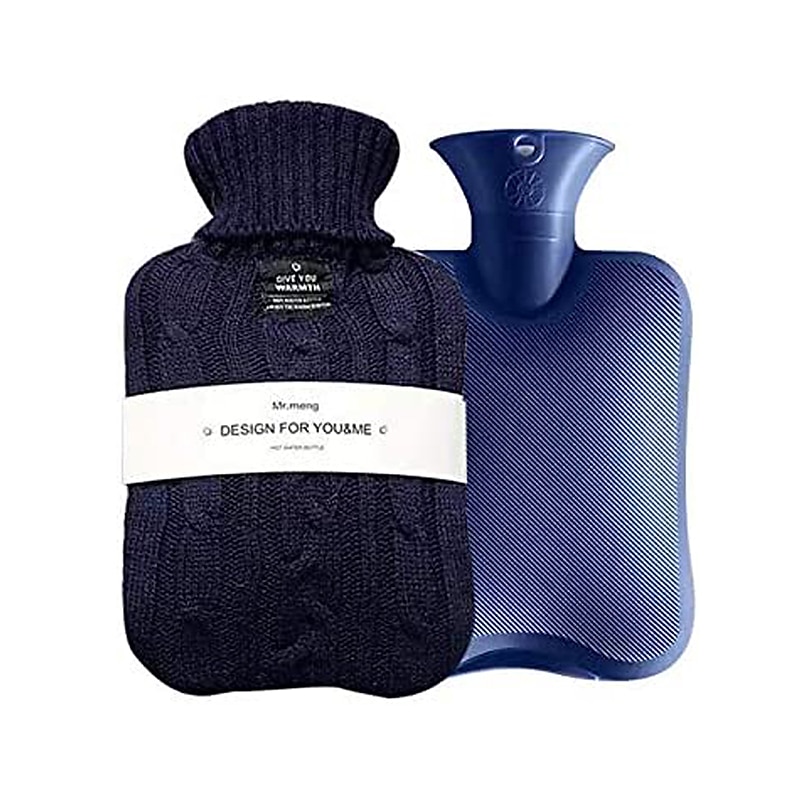 1000ML Portable Hot Water Bottle Solid Women Winter Thicken PVC Hot Water Bag Hand Warmer2