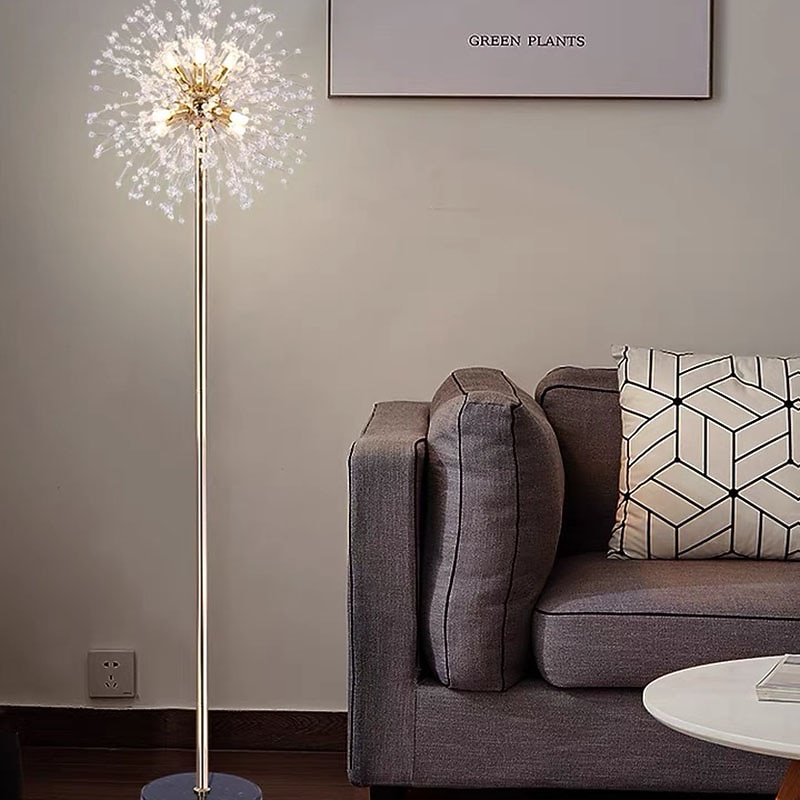 Elegant Floor Lamp Dandelion Floor Lamp Luxury Bedroom Bedside Lamp Vertical Living Room Study Marble Lamps Modern Reading Light3