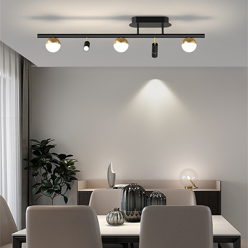 Minimal Dining Room No Main Light Living Room Background Wall Cloakroom Cross-Border Spotlight Study Office Long Strip Spotlight