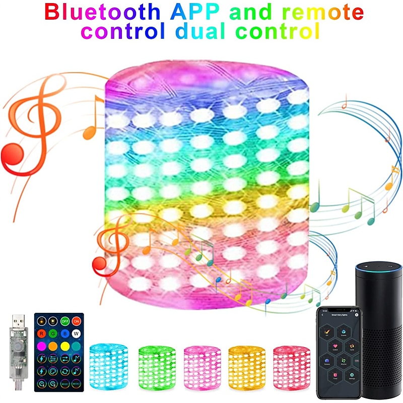 Christmas Tree RGBIC LED String Lights - APP Control Color Changing Fairy Lights for Christmas Window Decoration, Wedding, Bedroom, Patio & Garden Decoration2