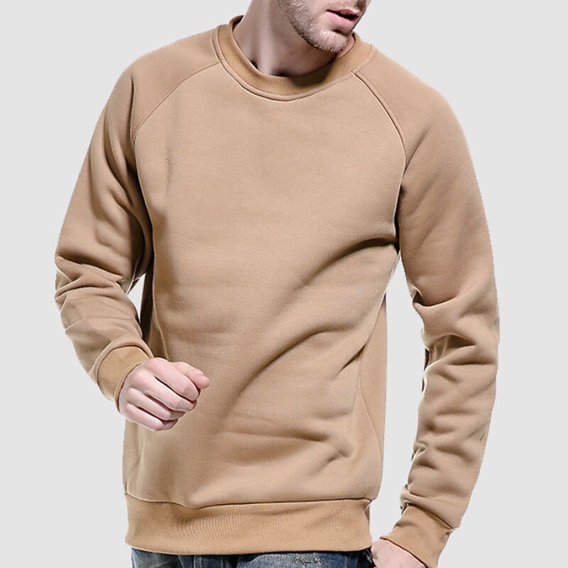 Men's Sweatshirt Black & Yellow Yellow & Black Red & Black Green Black Round Neck Solid Color Casual Daily Holiday Streetwear Casual Winter Fall Clothing Apparel Hoodies Sweatshirts  Long Sleeve4