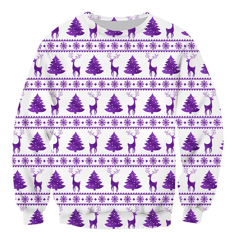 Christmas Santa Claus Sweatshirt Pullover Funny Christmas Sweatshirt Anime 3D Print 3D Graphic For Couple's Men's Women's Adults' Christmas Carnival Masquerade 3D Print4