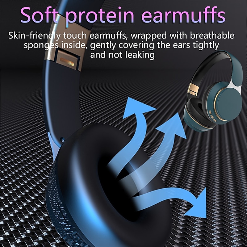 Wireless Headphones Noise Reduction Bluetooth 5.0 Headset Foldable Earphones HiFi 9D Bass Stereo Earphone Sport Headset With Microphone4