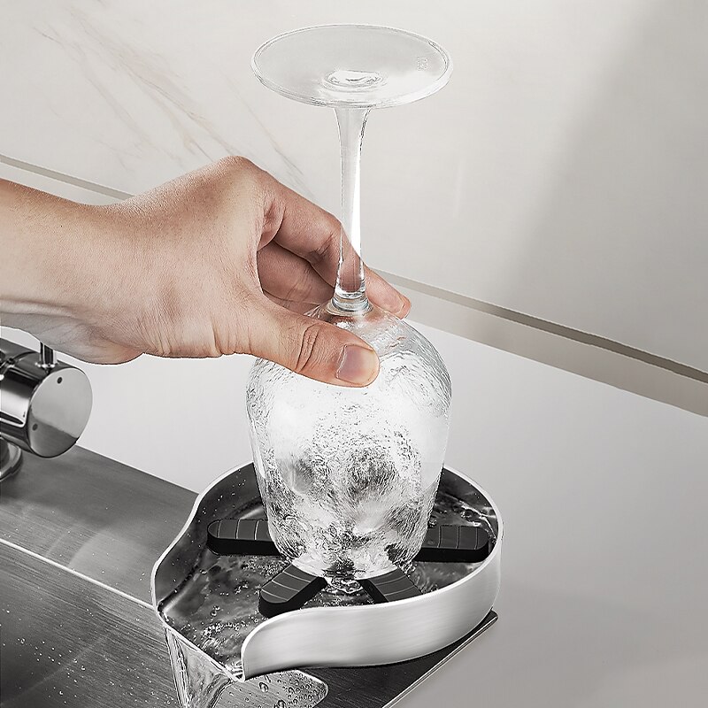 Glass Rinser For Kitchen Sink,Stainless Steel Cup Washer For Sink,Glass Washer for Sink,Cup Cleaner For Sink,Metal Washer,Kitchen Sink Accessories4