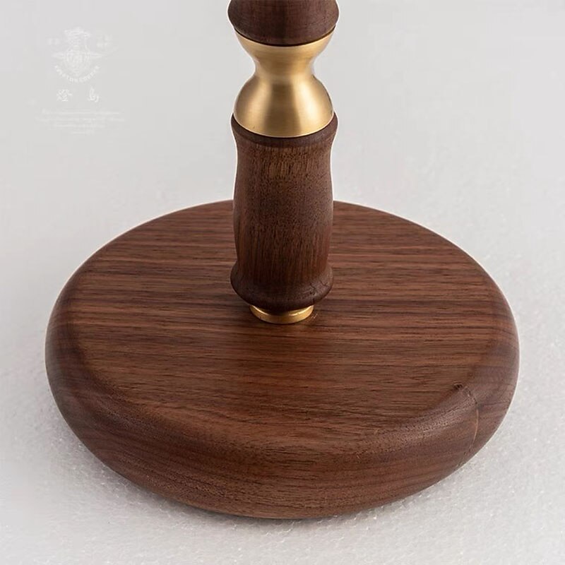 Vintage Table Lamp Wooden with Tapered Drum Fabric Shade Table Lamp Living Room, 5W Bedroom Study Desk Lamp 110-240V4